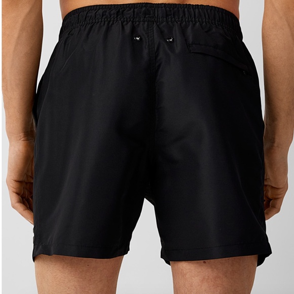 Calvin Klein black solid logo patch swim short NWT - Picture 2 of 14